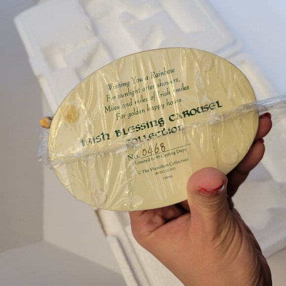 NIB The Hamilton Collection - Irish Blessing Carousel Sculpture - Picture 4 of 10